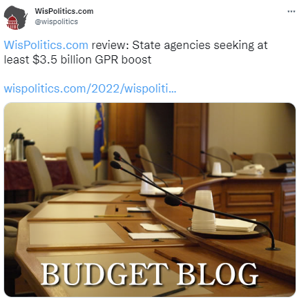 Wispolitics budget blog tweet