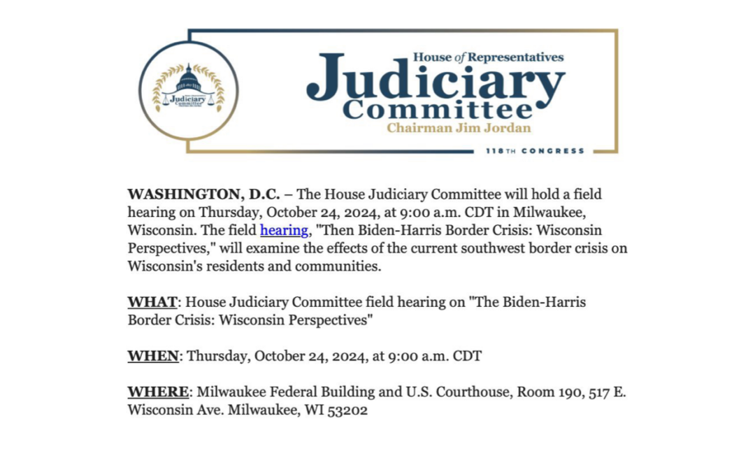 IRG to testify before US House Judiciary Committee on Immigration Crisis