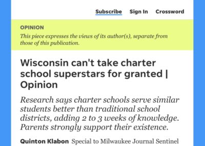 Wisconsin can’t take charter school superstars for granted | Opinion from Quinton Klabon