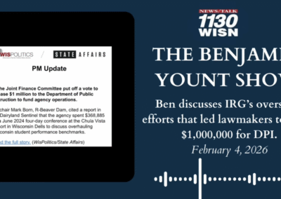 Benjamin Yount Discusses Successful IRG Oversight Efforts Alongside the Dairyland Sentinel