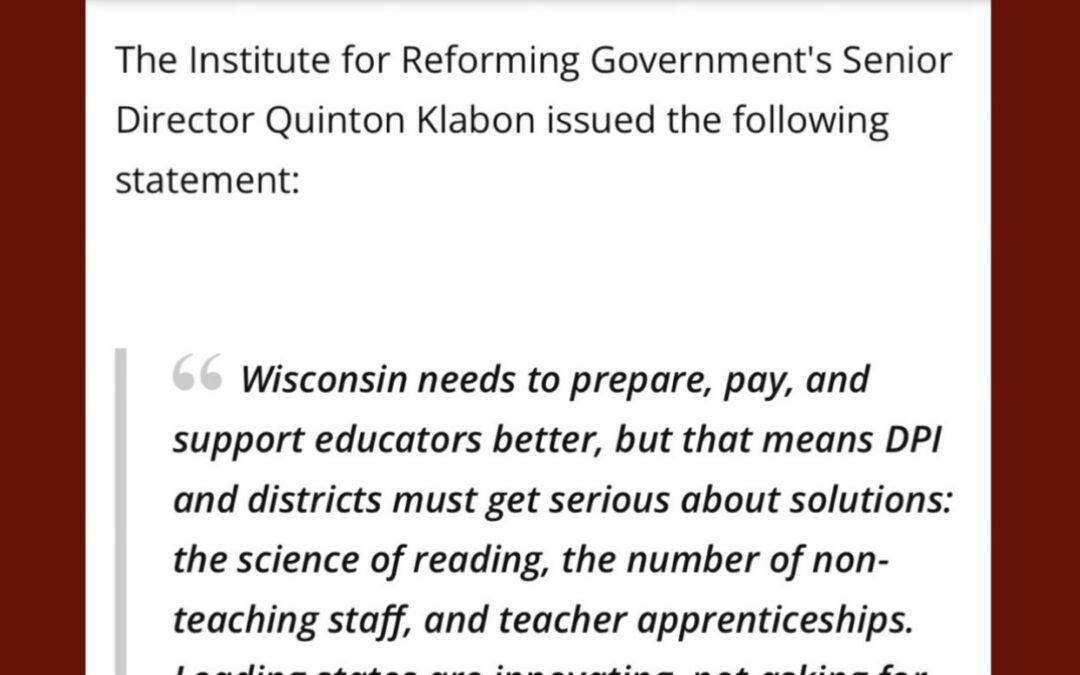 Fox 11: New data shows drop in Wisconsin educator retention, roundtable in Green Bay Monday