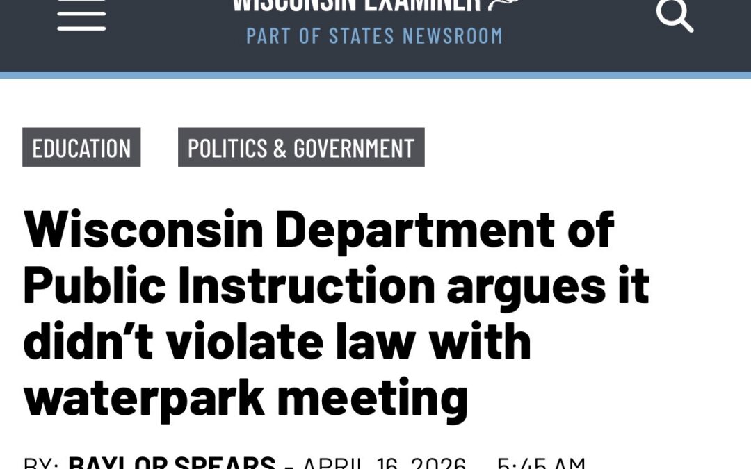 Wisconsin Department of Public Instruction argues it didn’t violate law with waterpark meeting