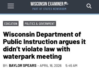 Wisconsin Department of Public Instruction argues it didn’t violate law with waterpark meeting
