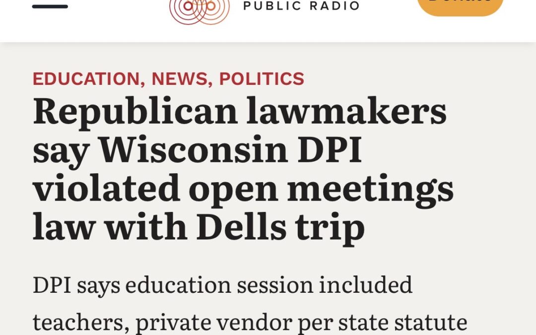 Republican lawmakers say Wisconsin DPI violated open meetings law with Dells trip