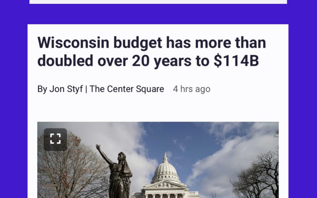 Wisconsin budget has more than doubled over 20 years to $114B